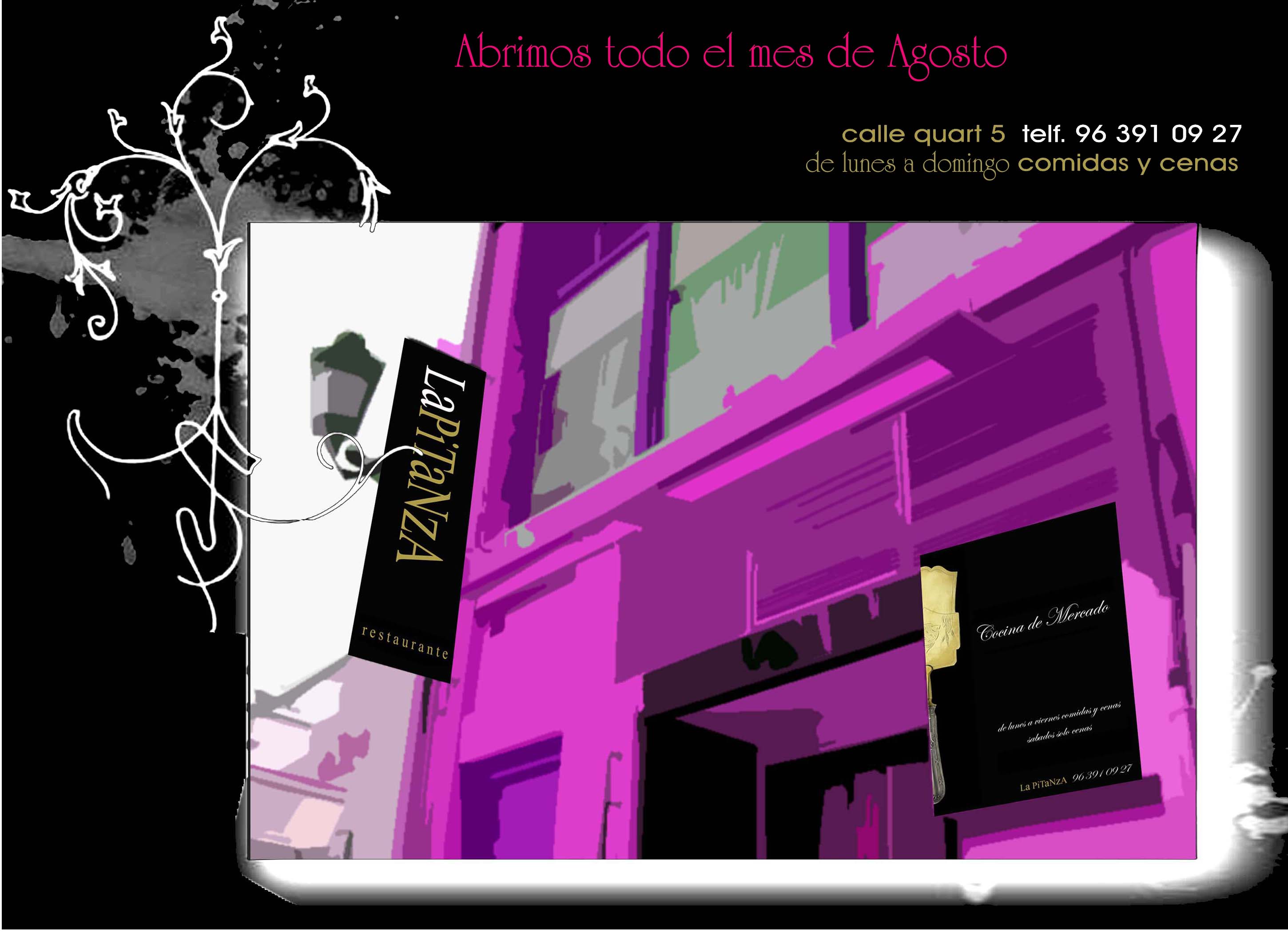 Restaurante en Valencia Entrada en Fucsia